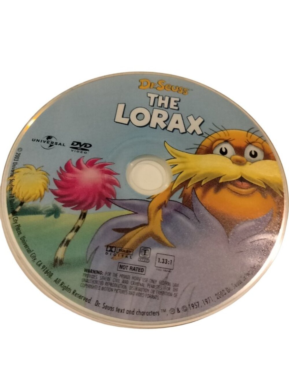 DR Seuss The Lorax Ecology Global Warming Earth Day DVD